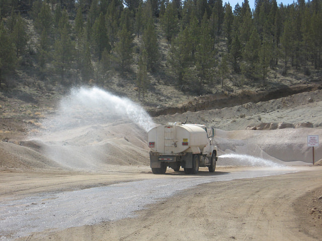 Dust control demolition project