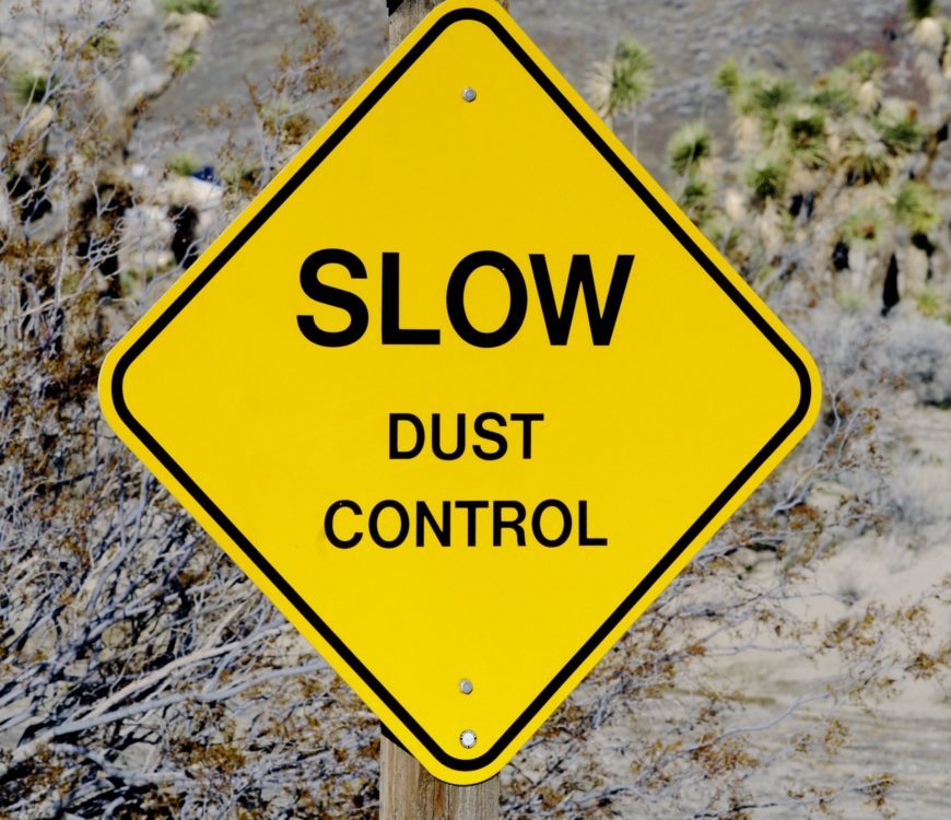 Dust control demolition works