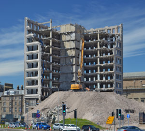 Demolition of commercial building