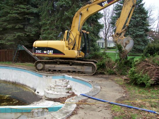 The cost of demolishing an inground pool