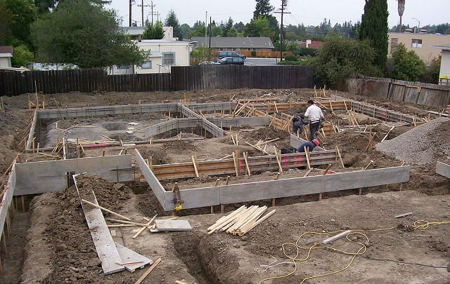 foundation works on site